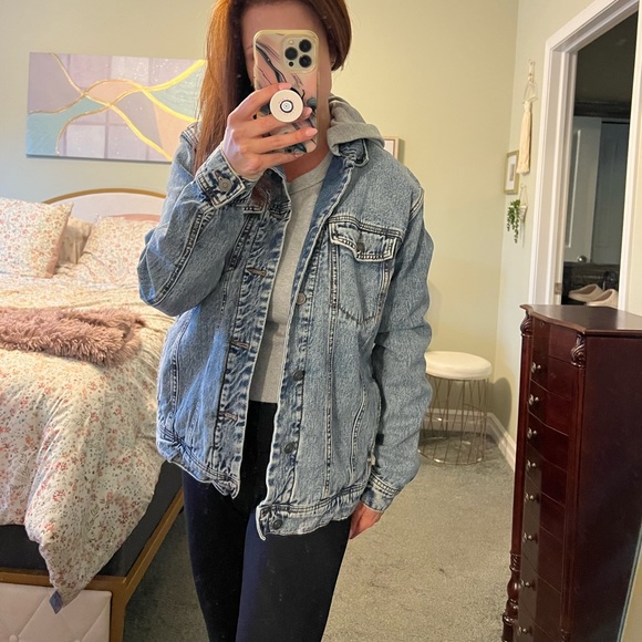 Forever 21 Hooded Denim Jacket - Picture 2 of 7